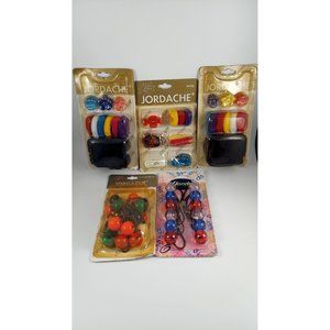Vintage Jordache Goody Bead Ponytail Holders Hair Clips Asst Colors NOS 1990s